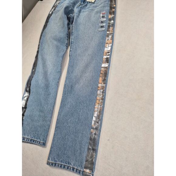 LEVI'S 501 Silver Shine Button Fly sz 25 x 30 - Picture 3 of 9